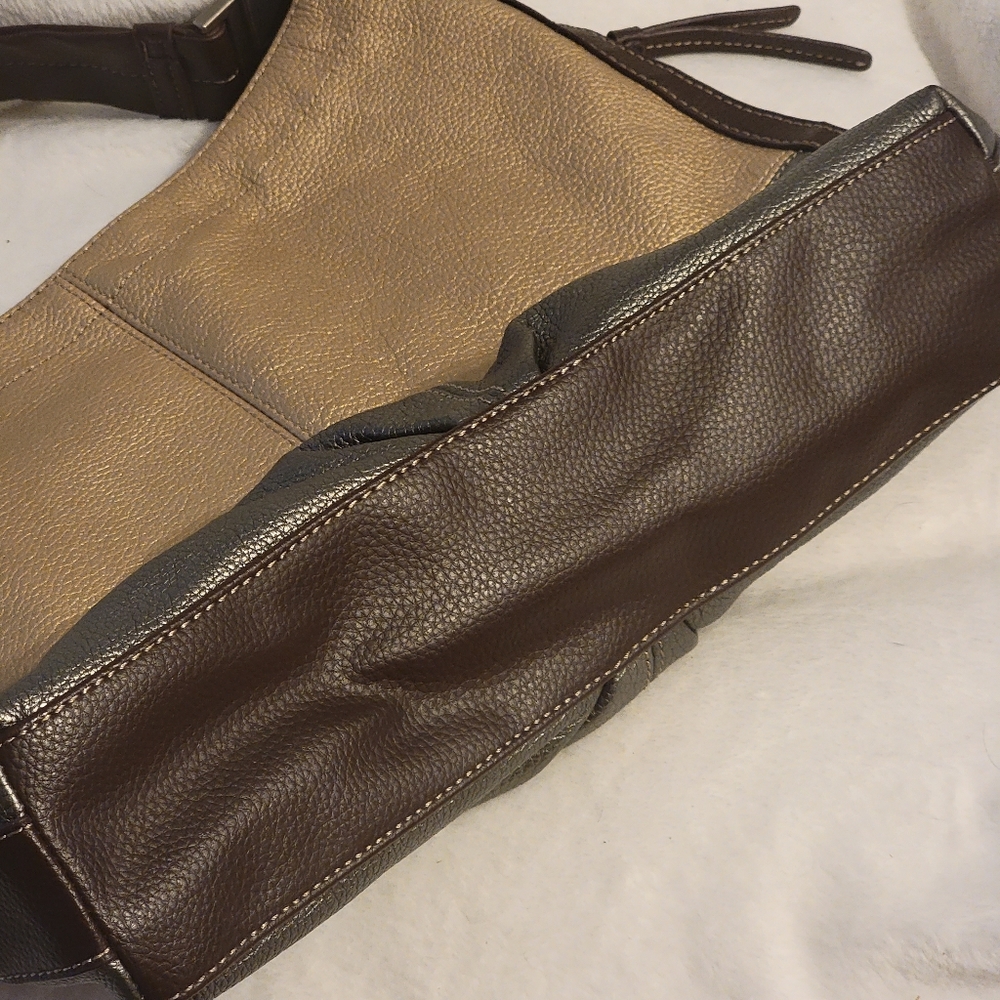 Tignanello Metallic Color Block Snap Closure Purse - image 8